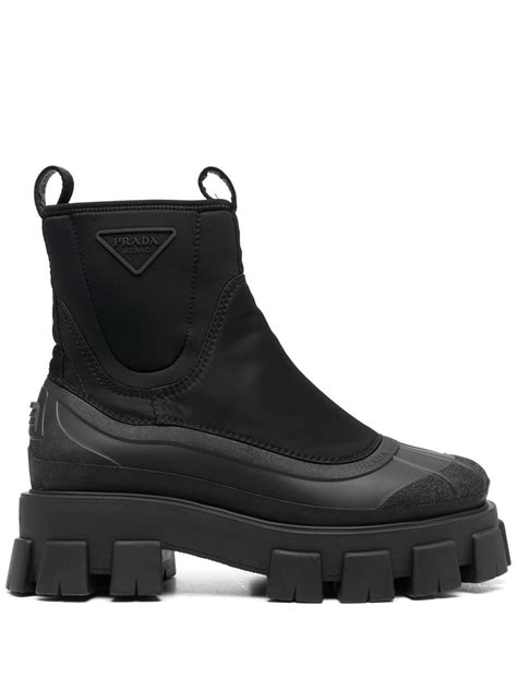 prada crystal ankle boots|prada monolith gabardine boots.